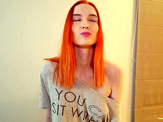 Gorgeous redhead girlfriend enjoys big dick in POV doggystyle