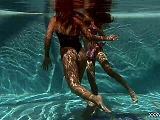 Stefanie Moon and Vyvan Hill Dive into Underwater Serbian Teen Action.