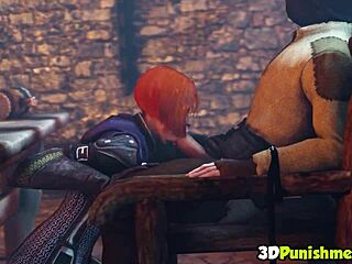 Does this 3d redhead milf blow the emperor's huge dick in anime?