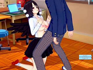 shooting fate maru gets her big tits fondled in 3d hentai