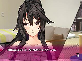 Playing the bukkake hentai game part 12 with lingerie and anime