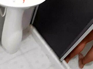 Spying on Stepsister's Shower Revealing Her Big Ass