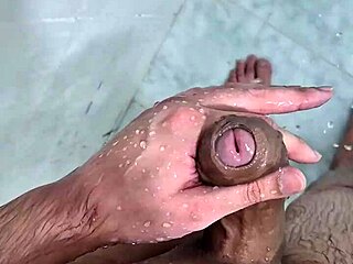 I am a chubby twink cumming in the shower for my neighbors