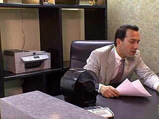 Inviting dancers into the office turns into group sex with two creampies for the milfs