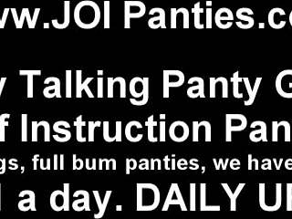 Teasing your cock with my black silk panties, sucking and handjobbing it hard!