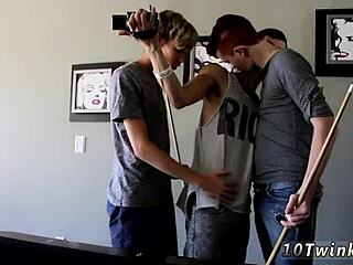 Nerdy boy gets ass fucked in pool