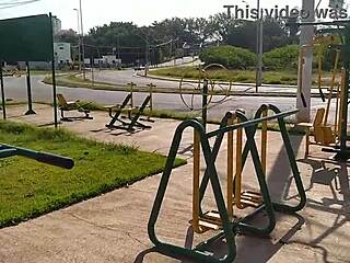 Hot Chick Shows Tits And Blows On Street