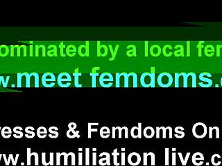 Descriptive scene of crossdressing slave in domination and humiliation