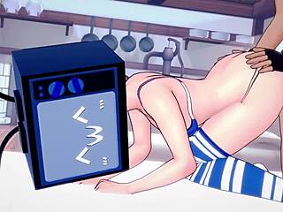 TV Woman Enjoys Bikini Sex in 3D Anime Scene