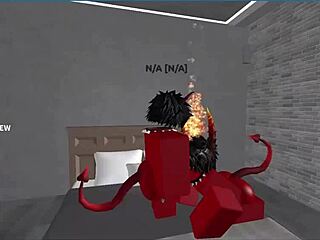 Demon interacts with hot rich femboy in intense session