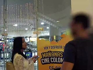 Sexy traveler Daniela Ortiz greeted by huge cock Airbnb host for wild action. What a welcome!