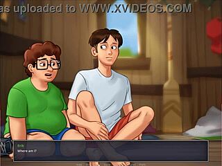 Blonde Takes Messy Facial in Summertime Saga Fun