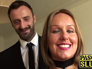 Classy submissive gets spanked in rough sex