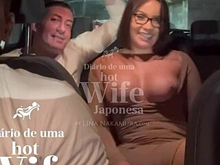 Hotwife Lina Nakamura Gives Ass to Uber Driver While Husband Records