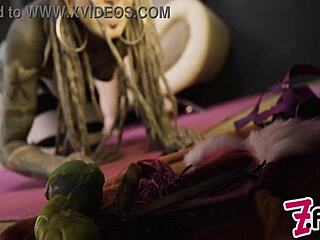 Dominatrix Commands Tattoo Cat-Girl in Anal Lesbian Play