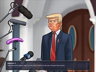 Blonde Takes Messy Facial in Summertime Saga Fun