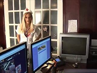 Doctor roleplay cumshot nurse face blonde amateur wife sucks husband cock dirty talk couple