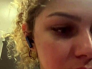 Hot latina masturbates in gym bathroom urgently!