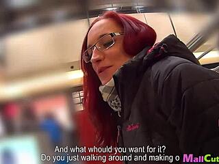 Redhead amateur sucks and bangs for free shopping!