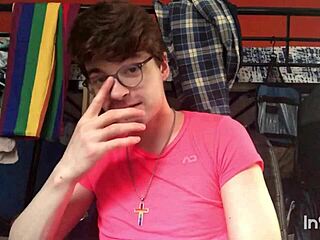 Gay twink Niko Springs performs homemade strip tease and shows off