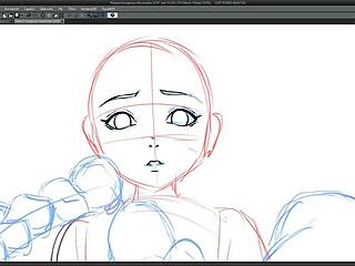 Speed Drawing Kairi Giving Intense Footjob