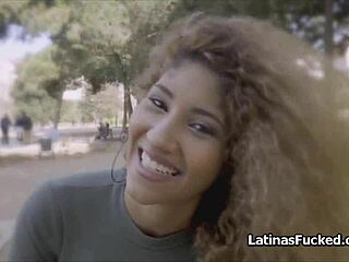 curly latina needs cock after vibrating panties