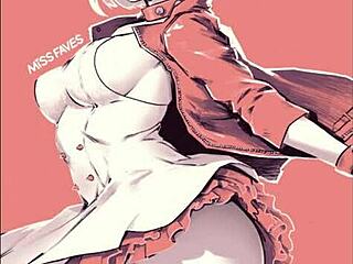 elphelt valentine shows her big tits in hentai