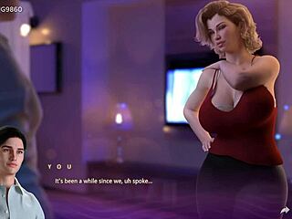 Dude Carried Away Massaging Busty Stepmom's Tits