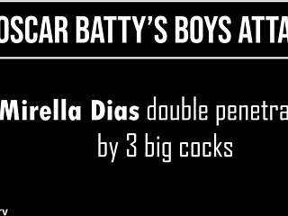 Suggestive Return of Mirella Dias Fucking Three Big Cocks in DP Anal