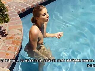 Teen girl betrays boyfriend with stepfather at pool