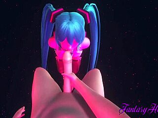 Vocaloid Hentai 3D - Pov Miku Blowjob! Clothes Ripped!