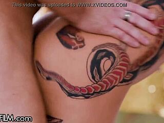 DevilsFilm tattooed hottie gets fisted and double-penetrated by two hard studs