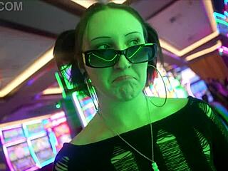 Raven Vice rides monster cock at casino