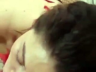 Cuban babe gets creampie on huge tits!