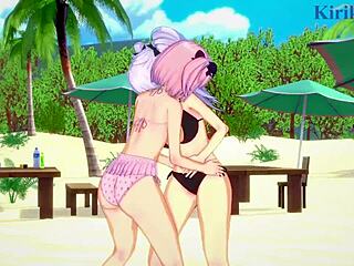 Teen 18+ Yagy and Hibari in wild lesbian and futanari hentai action