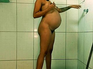 Trailer of Wonderful 9 Months Pregnant Amateur Brunette Latina