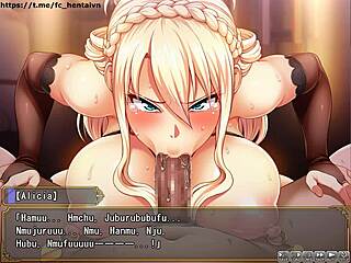 The princess knight faces defeat in this anime game