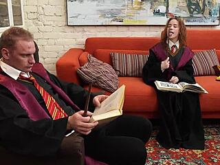 hermione teases harry potter with a sloppy deepthroat between couples nicole murkovski and martin spell