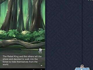 Rin jerks dick off in kinky hentai game