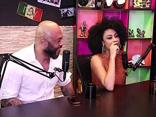 I watch redhead Amanda Borges give blowjob to black top Delicia