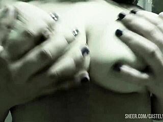 trailer lays lopes teases with vibrator on big breasts