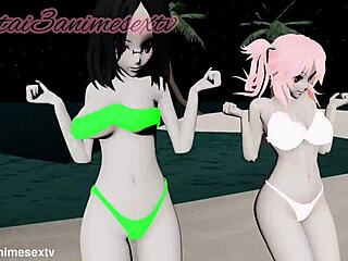 in this hentai chapter, protagonist dances and has sex with favorite mistress and friend