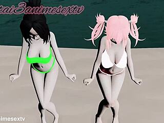 in this hentai chapter, protagonist dances and has sex with favorite mistress and friend