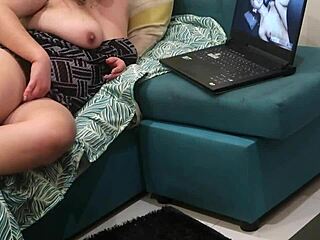 My stepsister can t stop watching porn this time i caught her watching bukkake gangbang