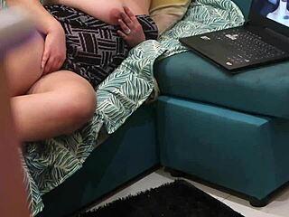 My stepsister can t stop watching porn this time i caught her watching bukkake gangbang