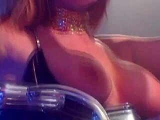 Busty Redheaded Biker Girl's Thick Booty Gets Dicked Down Hard On Her Bike!