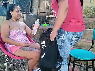 Consenting my partner after a hard day with foot massage and body licking