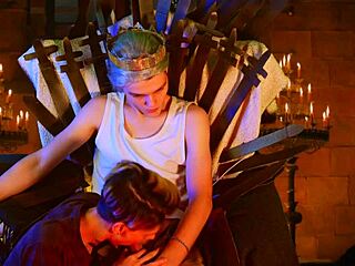 Gay anal and blowjob action with Targaryen character