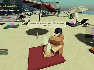 Sucking Huge Cock On Beach