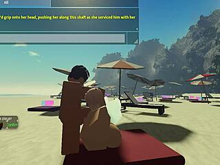 Sucking Huge Cock On Beach